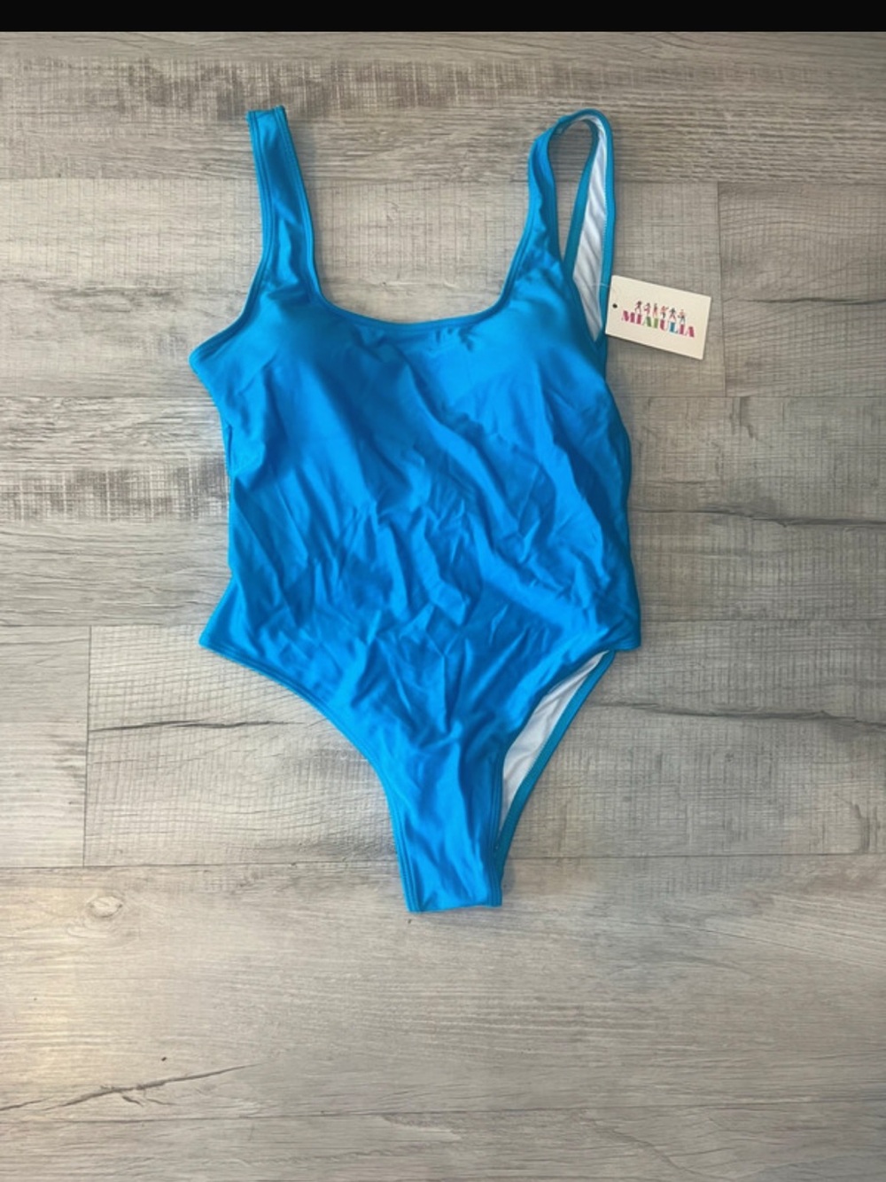 Women’s size One-Piece Swimsuit in Bright Blue